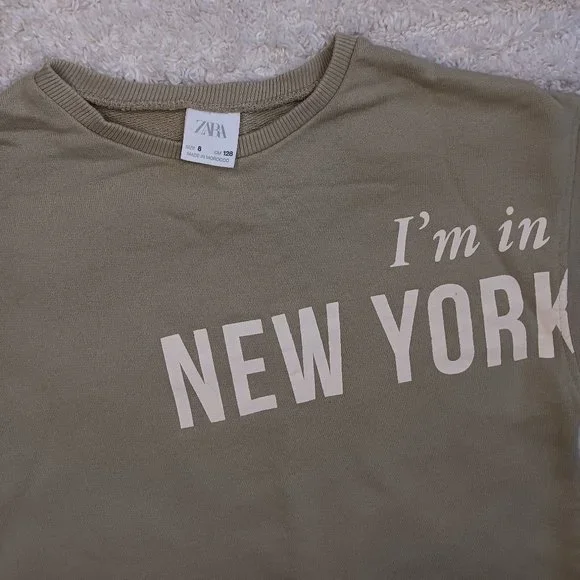 Zara Sweatshirt Size 8 I’m In New York Besties Together  Girls - Picture 3 of 6